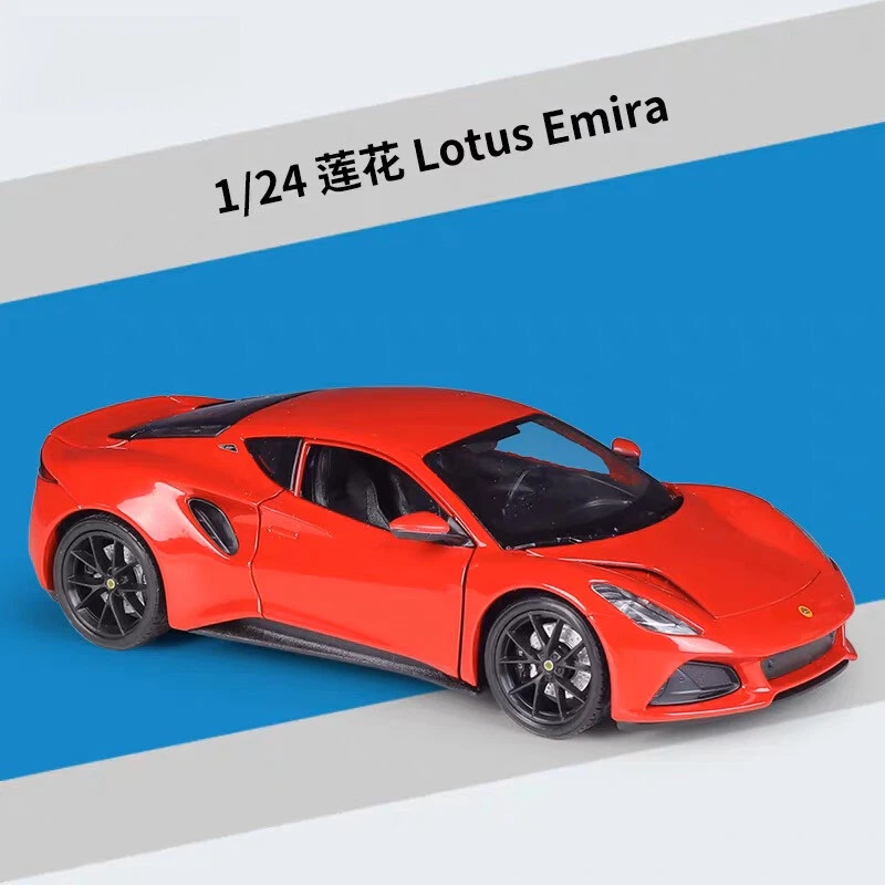 Modelo de coche de metal Lotus Emira escala 1:24 juguetes azules y rojos adornos de coche IDEA DE REGALO Foto 2 de 4