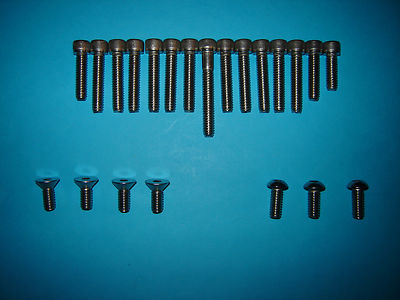 Harley Davidson Evolution Evo 4 Gang Edelstahl SS Motordeckel Inbus Schraubensatz