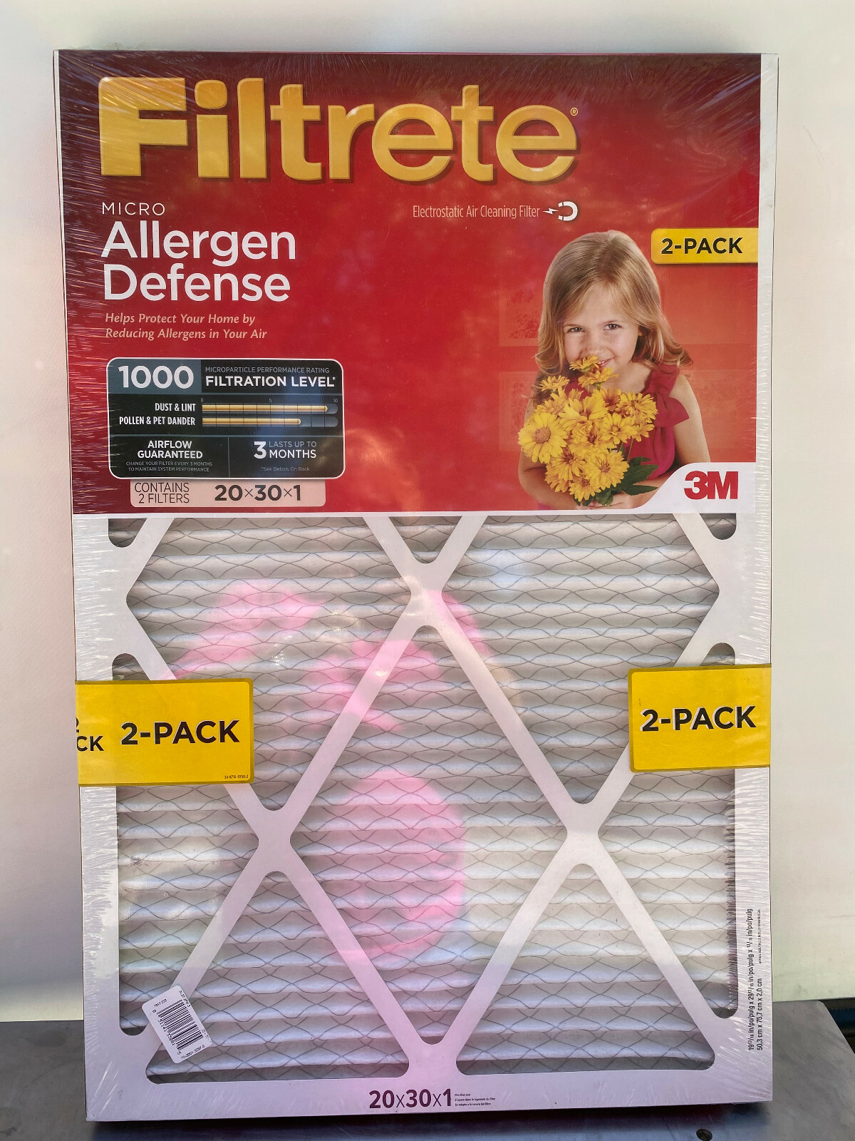 3M Filtrete Micro Allergen Defense Pet 1000 AC Air Filter 20 x 30 x 1