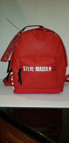 NEW STEVE MADDEN BACKPACK RED WHITE 
