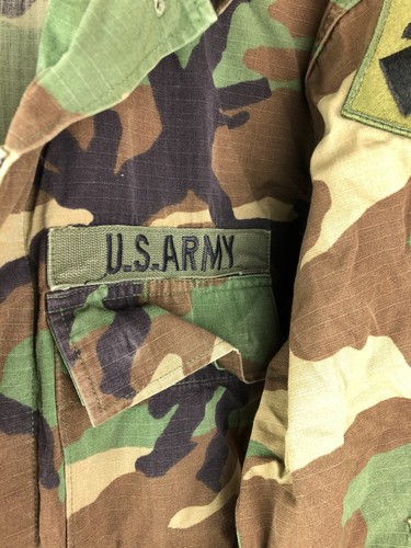 Woodland BDU Camo Pattern Coat Shirt Jacket 8090-8494 Small Regular - Picture 4 of 6