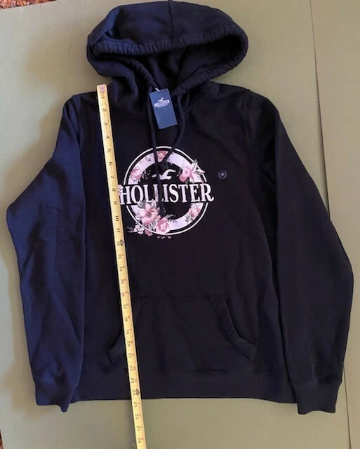 Black Hollister Hoodie Sweatshirt women size Medium Brand New With