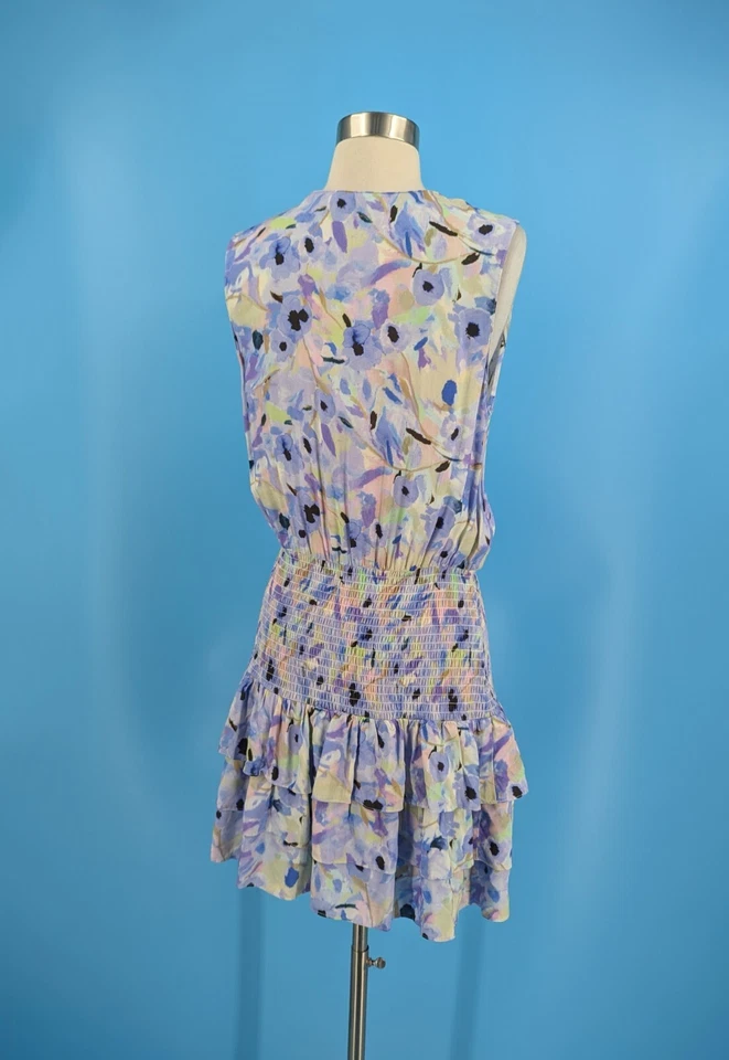 Mini Vestido Amanda Uprichard Grande Púrpura Floral Chantal Foto 4 de 4