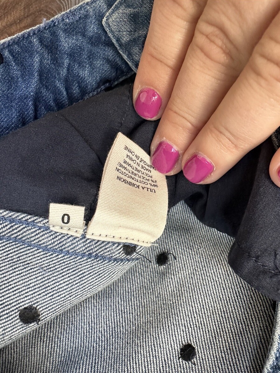 【Ulla Johnson】 Prince polka-dotスキニージーンズ Ulla Johnson Prince Polka Dot Skinny Jeans Cropped Blue