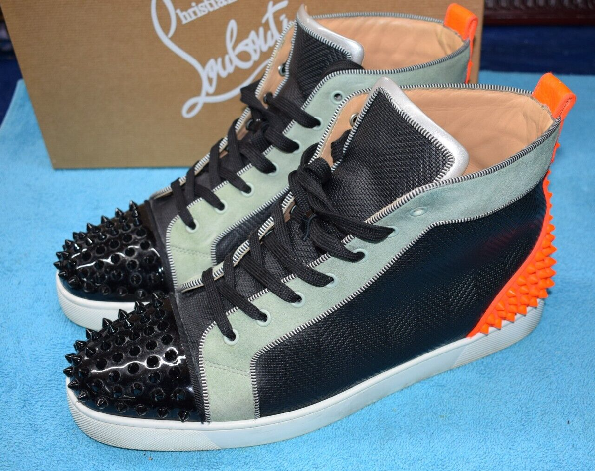 Christian Louboutin High Top Sneakers Studs Mens SIZ 45 1/2 | eBay
