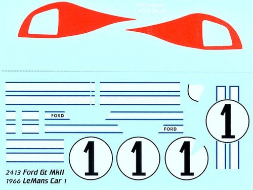 Starfighter Decals 1/24 FORD Mk.II LE MANS 1966 2nd Place Finish - Picture 2 of 3