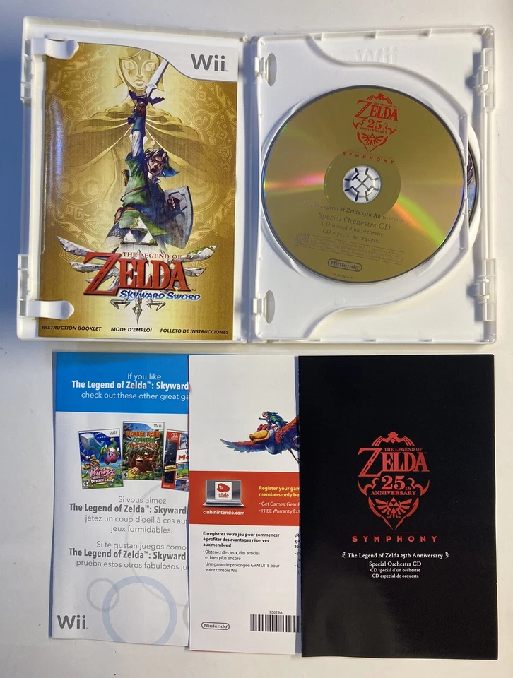 The Legend of Zelda: Skyward Sword (Nintendo Wii, 2011) Complete w/ Music CD - Image 3 of 4