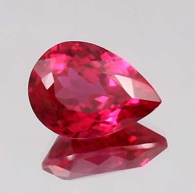 AAA Flawless Mozambique Blood Red Ruby Loose Pear Gemstone Cut Stone 14x10 MM