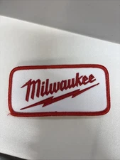 Milwaukee Navy White And black Embroidered Patch Sew On Only 4" wide 2" high Red
