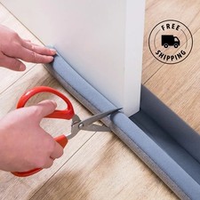 Double-Sided Door Draft Excluder Foam Bottom Seal Guard Under Door