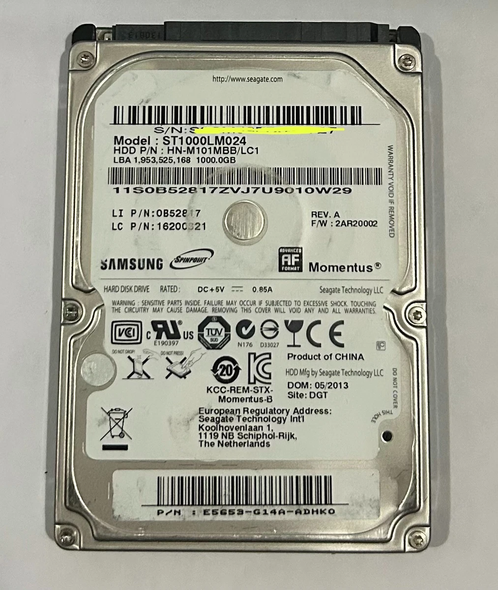 Samsung SATA III 2.5 in Form Factor 1 TB Internal 5400 RPM