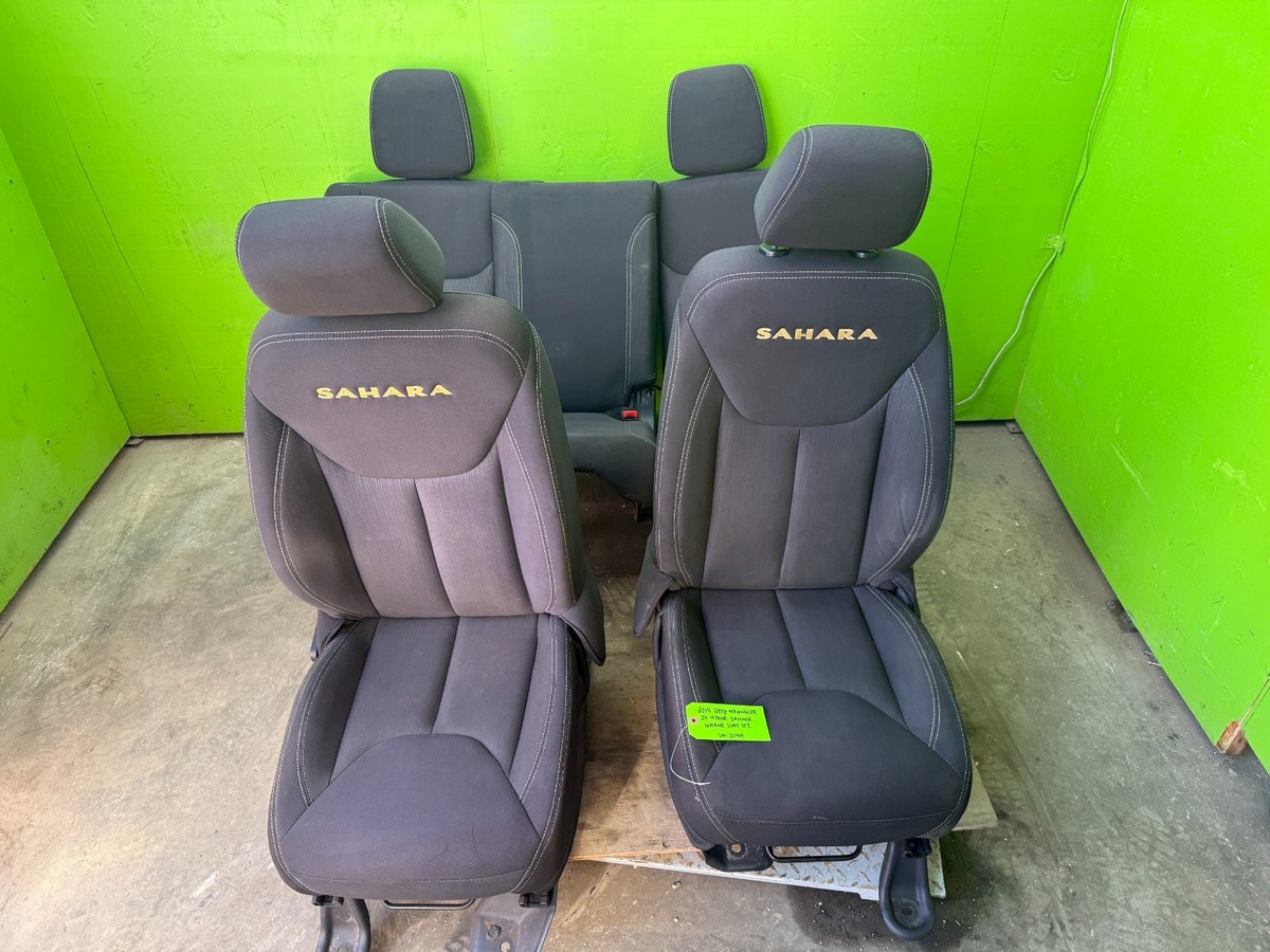 07-18 JEEP WRANGLER JK DR OEM FRONT REAR COMPLETE SAHARA CLOTH SEATS