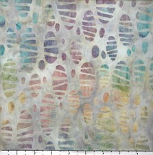 1 Yard Cut of Lunn Fabric Sliced Egg Solid Batik 100% Cotton 4290 Sorbet Rainbow