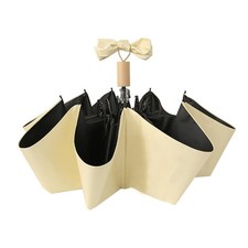 choedii Compact Sun Umbrella, UV Protection Portable Small, Manual Cream