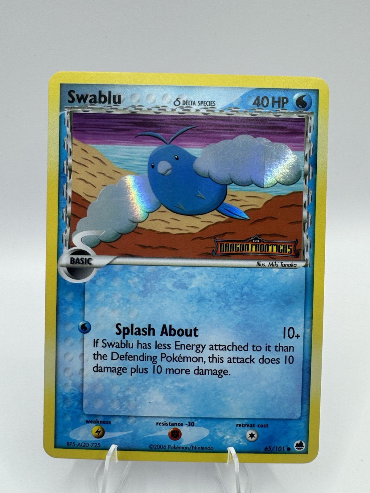 Swablu Delta Species Reverse Holo Stamped Card 65/101 Dragon Frontiers LP