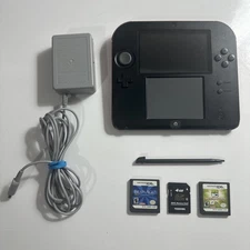 Nintendo 2DS Game Console Bundle With Console, Games, Stylus & Charger - Tested