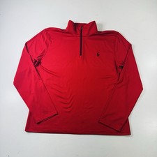 Polo Ralph Lauren Performance 1/4 Zip Pullover Red Lightweight Men  s Size Large