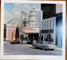 DAVIS CONE The Wink Theater/Playhouse SIGNED 19" x 20.75" Offset Lithograph 1975