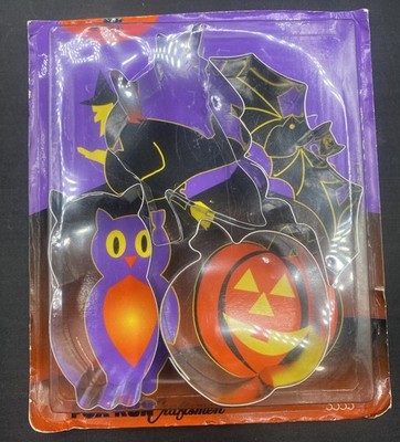Fox Run Craftsmen Halloween Cookie Cutters - 4 pack witch bat pumpkin owl NOS A8