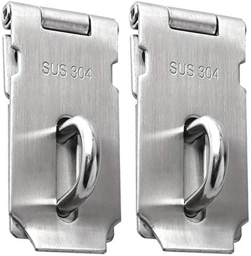 2 Stück Türschlösser Hasp Riegel, 3 Zoll SUS 304 Edelstahl Sicherheit Packlock Verschluss  - Bild 8 von 12