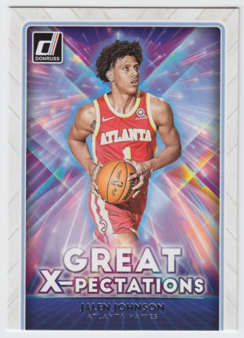 2021-22 DONRUSS GREAT X-PECTATIONS #18 JALEN JOHNSON ATLANTA HAWKS BASKETBALL
