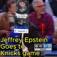 Jeffrey Epstein Attends NY Knicks Game Ticket Jan 30 2018