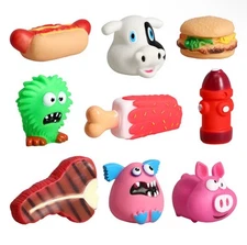 Greenbrier Kennel Club Animal Monster Dog Toy Hydrant Squeaky Vinyl Qty 3 Random