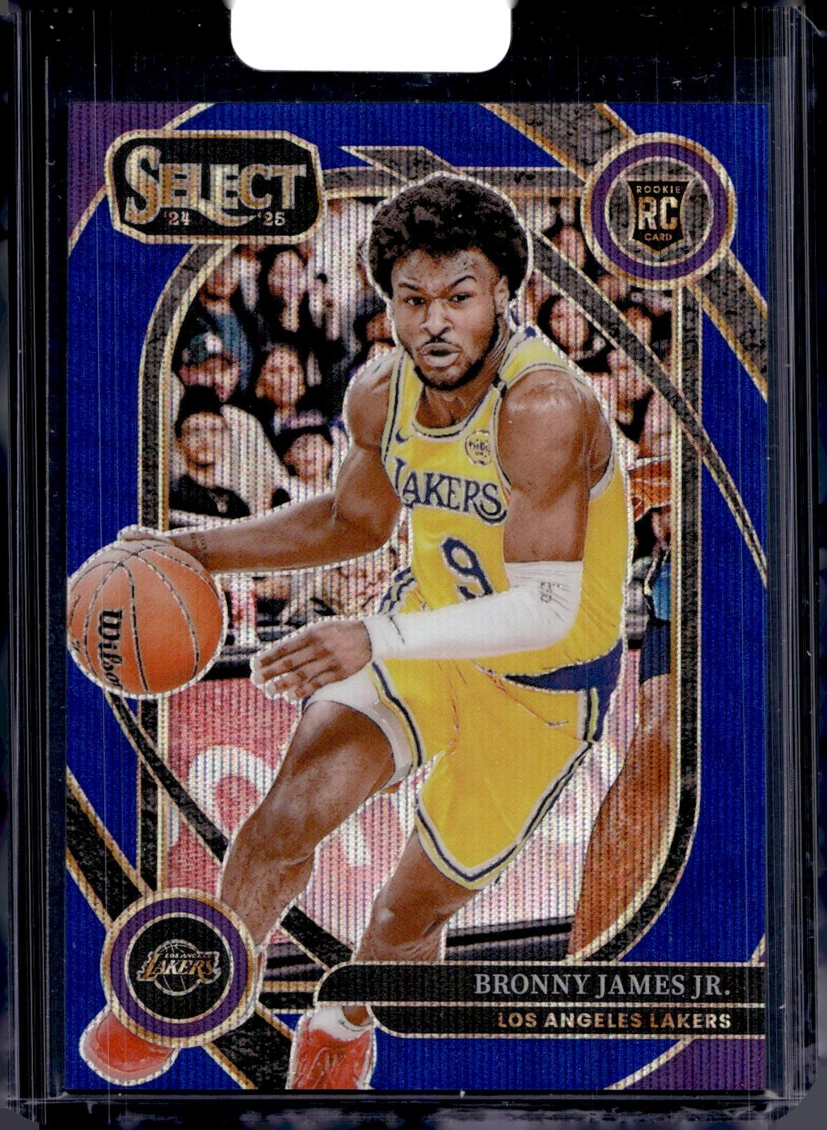 2024-25 Panini Select #290 Bronny James Jr. Blue Wave Prizm #/75