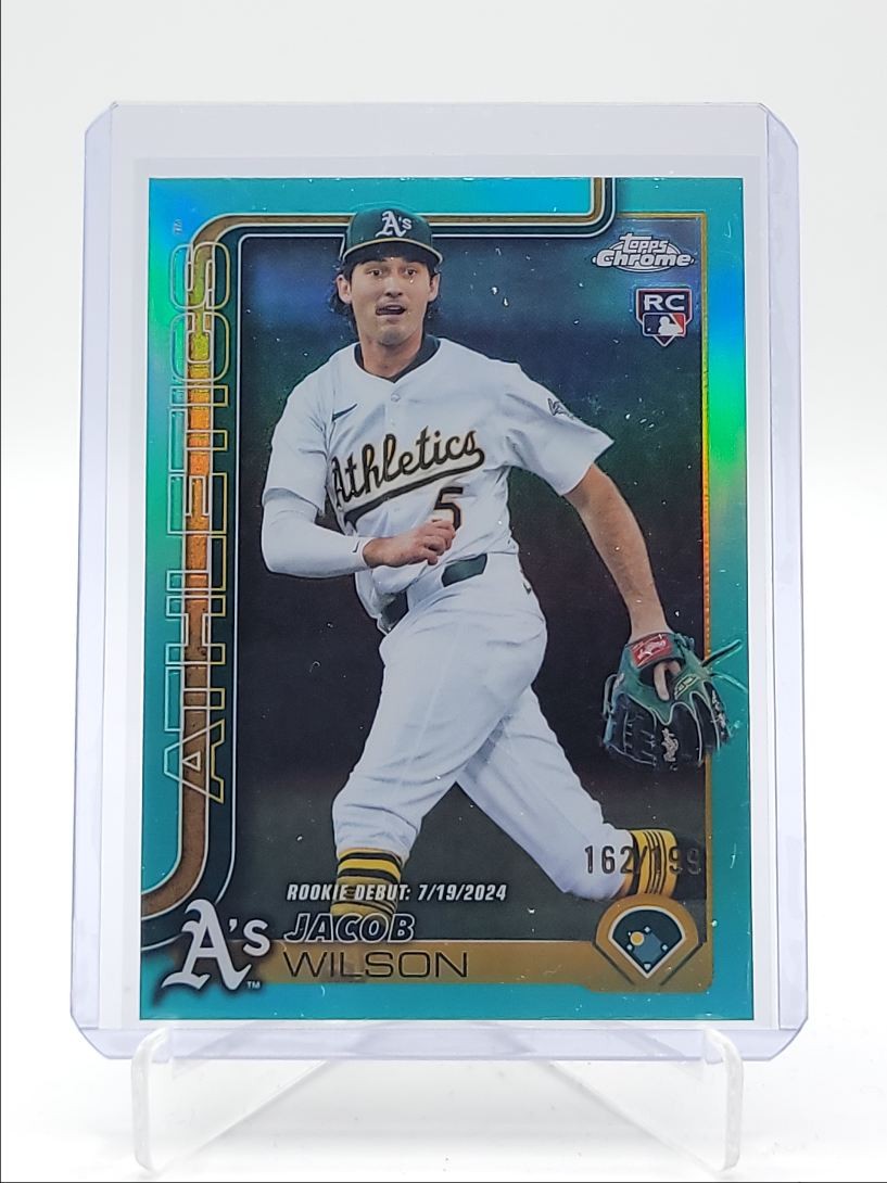 JACOB WILSON 2025 TOPPS CHROME UPDATE ROOKIE DEBUT AQUA REFRACTOR /199 Q4450