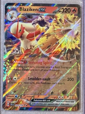 Pokémon TCG 2025 Journey Together BLAZIKEN EX 024/159 Holo MINT | eBay