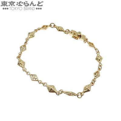 Loree Rodkin Shape Cross Open Solid Link Chain Bracelet Diamond 750YG P0077846