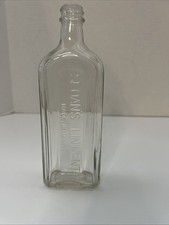 Vintage Sloan's Liniment Empty Medicine Bottle, Clear Glass, Made in USA 7”Tall