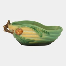 Roseville Pine Cone 1953 Vintage Mid Century Modern Pottery Green Planter 455-6