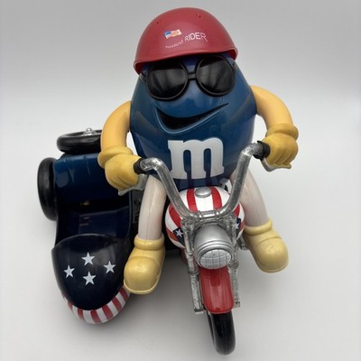 Vintage ✓ M&M's Candy Dispenser Freedom Rider Blue 1993