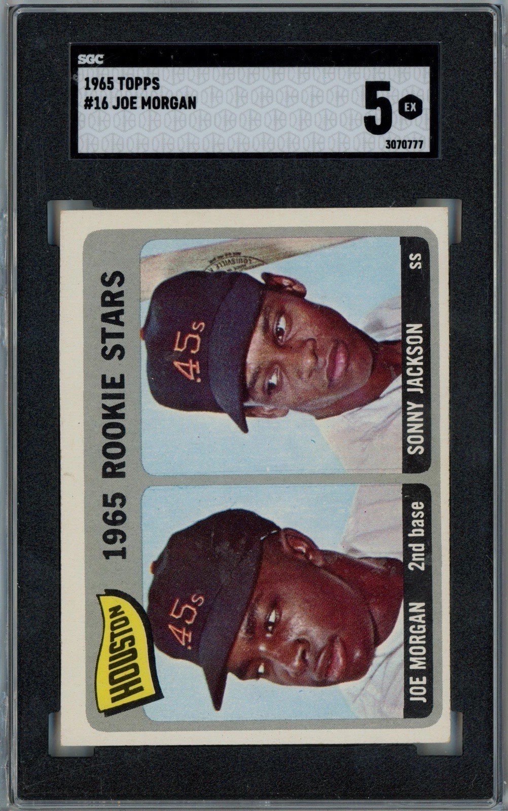 Joe Morgan Sonny Jackson 1965 Topps Rookie Stars #16 SGC 5 HOF