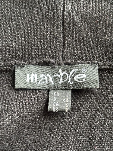 Marmor schwarze ärmellose Longline Weste/Cardigan Größe 10 - Bild 7 von 9