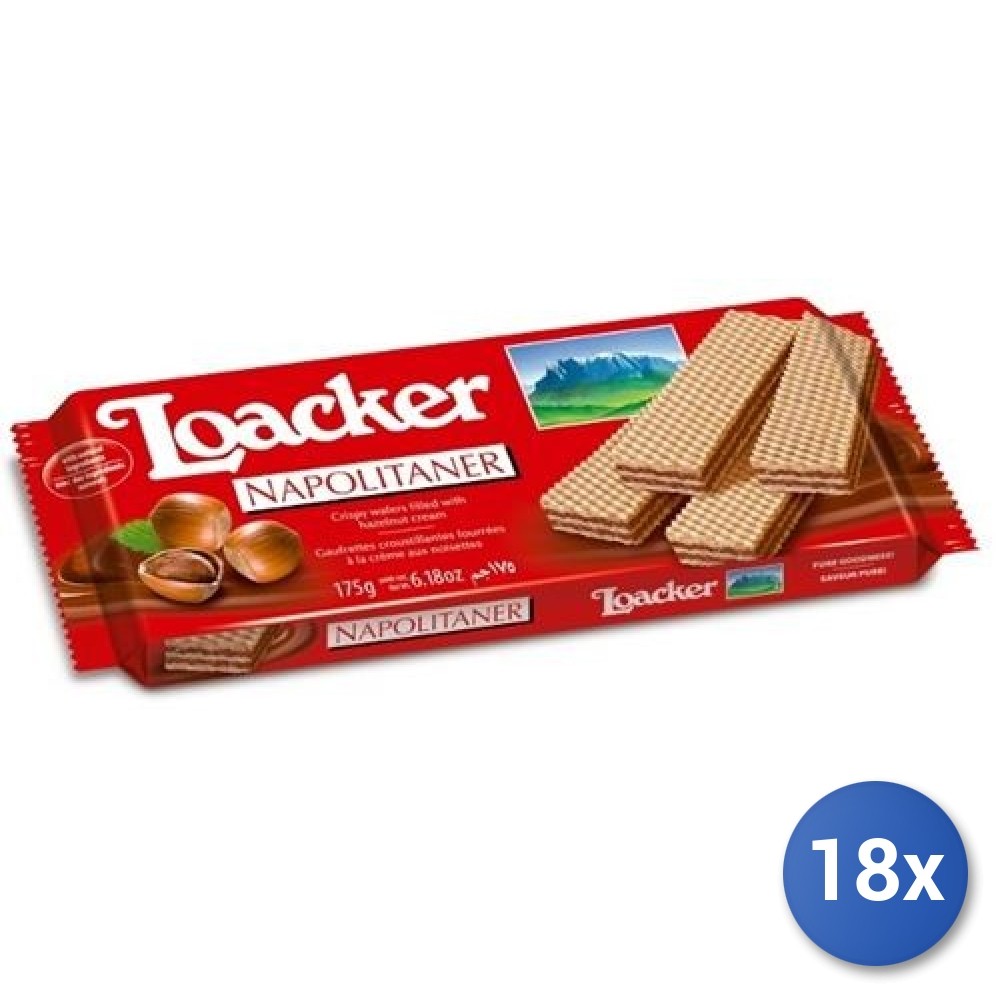 18X Multipack Loacker Wafer 175G Napolitaner *10731