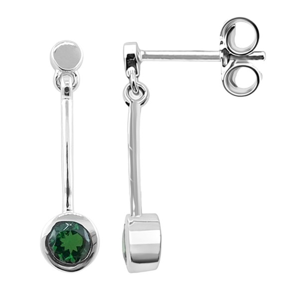 Cavill Tsavorit Ohrringe 0,36Ct GrüN Rund Sterlingsilber Rhodiniert-image