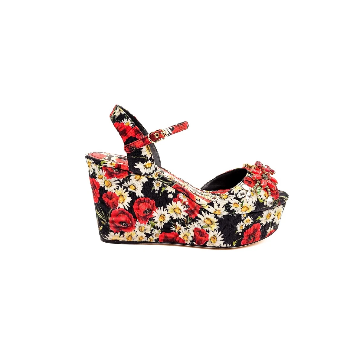 Dolce&Gabbana Floral High (3-3.9 in) Heel Height Sandals for Women