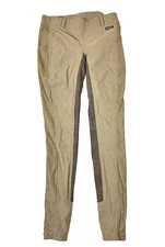 Kerrits Riding Breeches Tights Women's Size Large Brown grip Patch Legs Seat