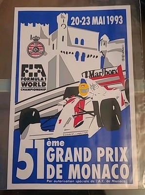 Sticker / Aufkleber, Formel 1 F1 Fomula Championship Monaco Grand Prix 1993