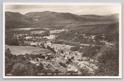 RPPC General View Birnam And Dunkeld Scotland Topography JB White 5380 Unposted