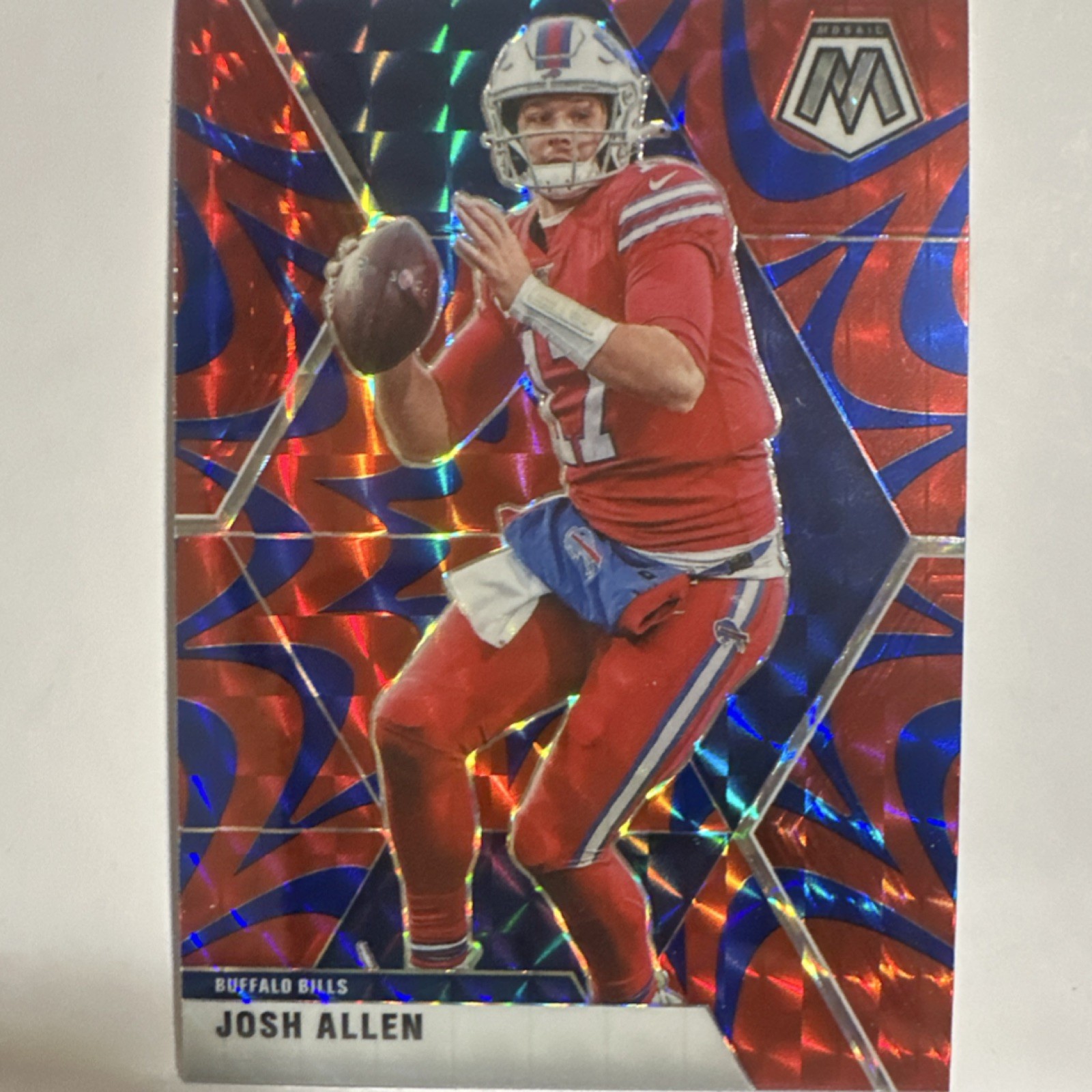 2020 Panini Mosaic Josh Allen #26 Red Mosaic Prizm Buffalo Bills Football