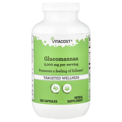 2 X Vitacost, Glucomannan, 360 Capsules (666 mg per Capsule)