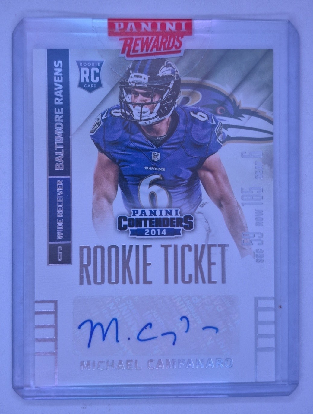 Michael Campanaro Panini Contenders #161 Autograph