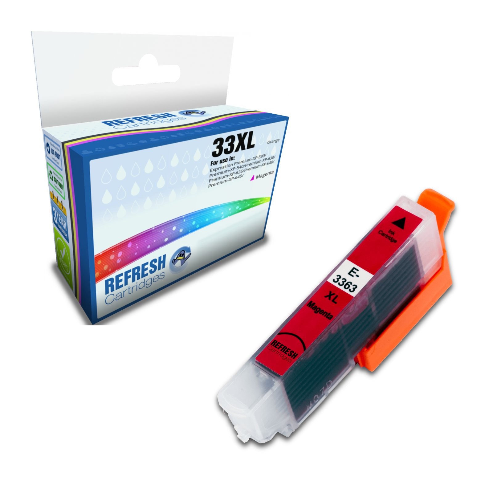 Refresh Cartridges Magenta 33XL Ink Compatible With Epson Printers