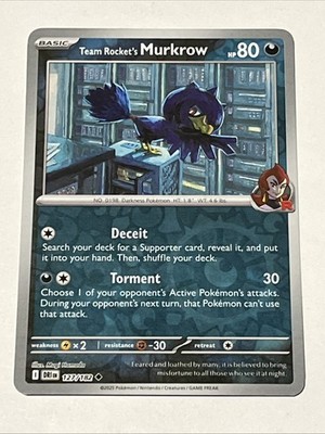 Team Rocket's Murkrow SV10: Destined Rivals Pokémon 127/182