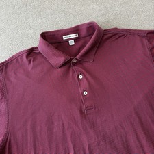 Peter Millar Golf Polo Men  s XXL Red Blue Striped 100 Cotton Short Sleeve