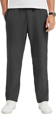 Idtswch 34/36/38/40 Long Inseam Men's Tall Yoga Sweatpants Open Bottom Joggers