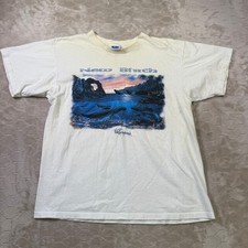 VTG 90s Eric Van Raemdonck New Birth Whales Shirt Sz Lg USA Made Single Stitch